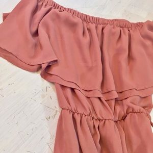 Lush Cold Shoulder Swing Dress